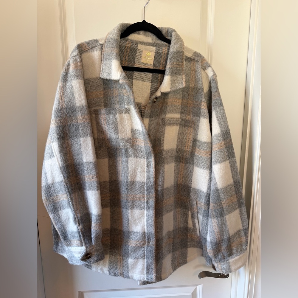 Plaid Button-Up Shacket